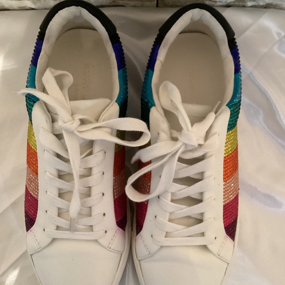 Kurt Geiger London Laney Crystal Stripe Platform Sneakers - Picture 5 of 14
